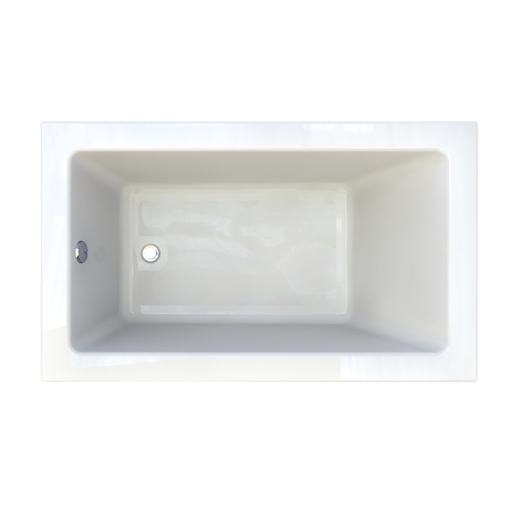 American Standard Studio 60'' x 36'' Soaking Fiberglass Bathtub Wayfair